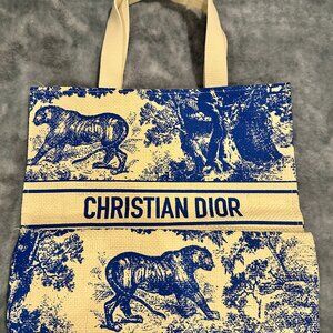Dior Blue and Cream Dioriviera Tote